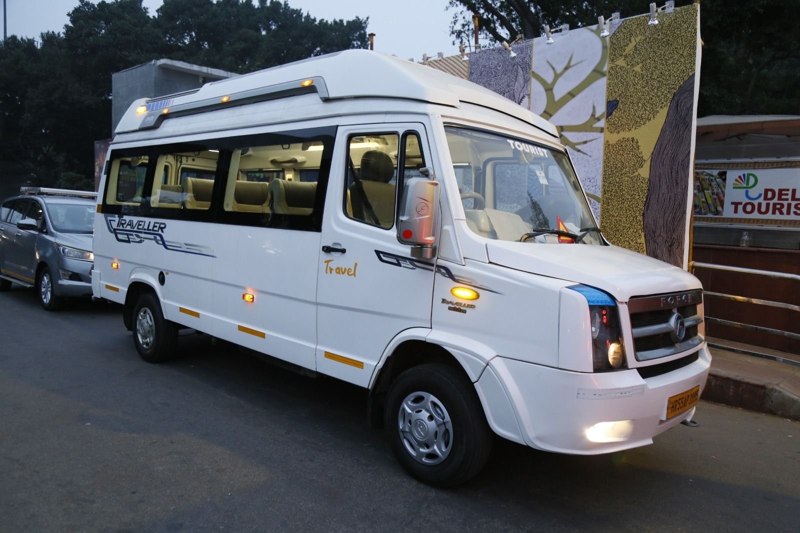 Tempo Traveller ready for an evening trip