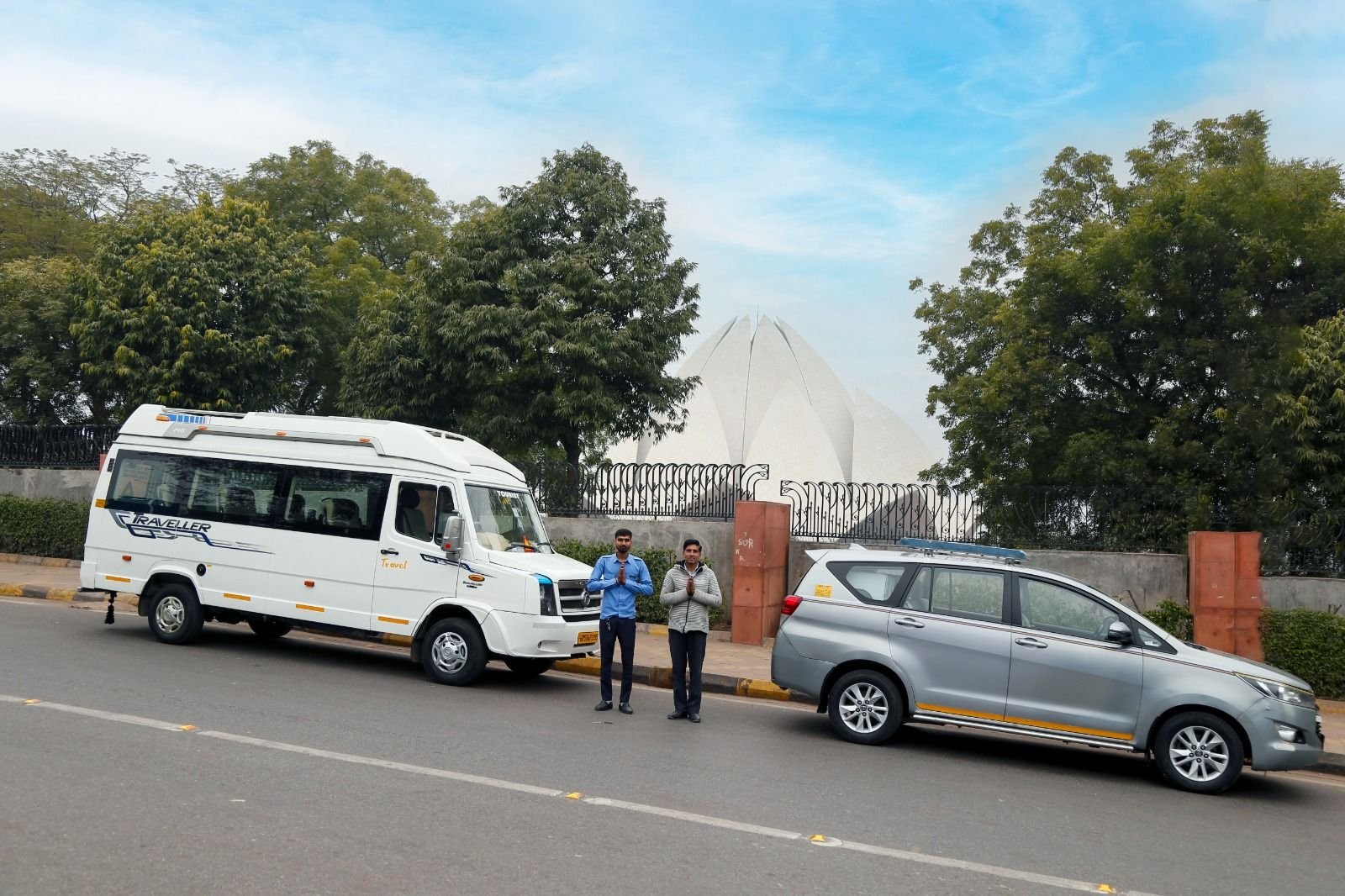 Tempo Traveller & Innova fleet together